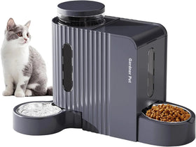 Gravity Pet Feeder & Water Dispenser Set with Stainless Steel Bowls