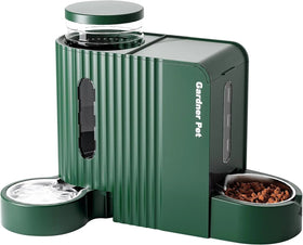 Gravity Pet Feeder & Water Dispenser Set with Stainless Steel Bowls
