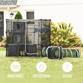Outdoor Catio Furniture and Play Kits for Cats, Outdoor Mega Kit