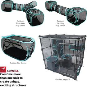 Outdoor Catio Furniture and Play Kits for Cats, Outdoor Mega Kit