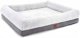 Orthopedic Dog Bed for Extra Large Dogs, Removable Washable Cover & Non-Skid Bottom, 46 X 30 Inch, Gray
