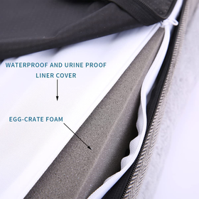 Orthopedic Dog Bed for Extra Large Dogs, Removable Washable Cover & Non-Skid Bottom, 46 X 30 Inch, Gray
