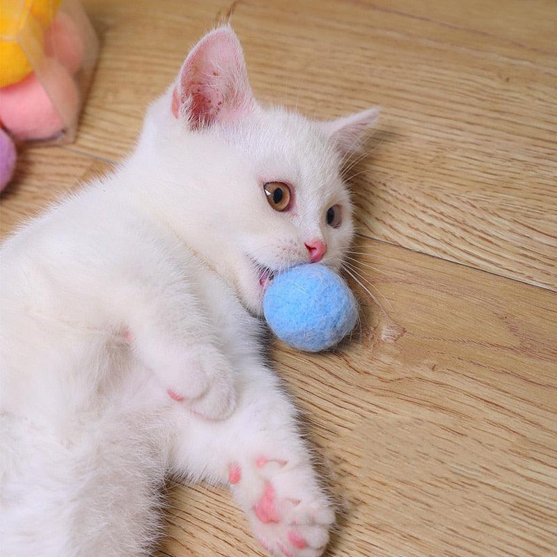 12PC Stretch Plush Ball Toys for Cats