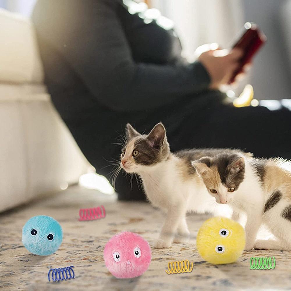 Plush Cat Ball Toys, Interactive