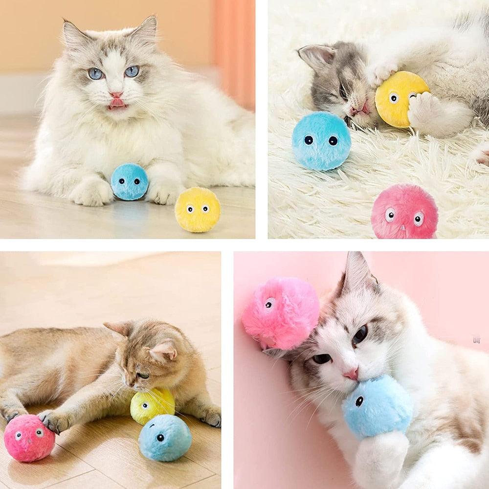 Plush Cat Ball Toys, Interactive