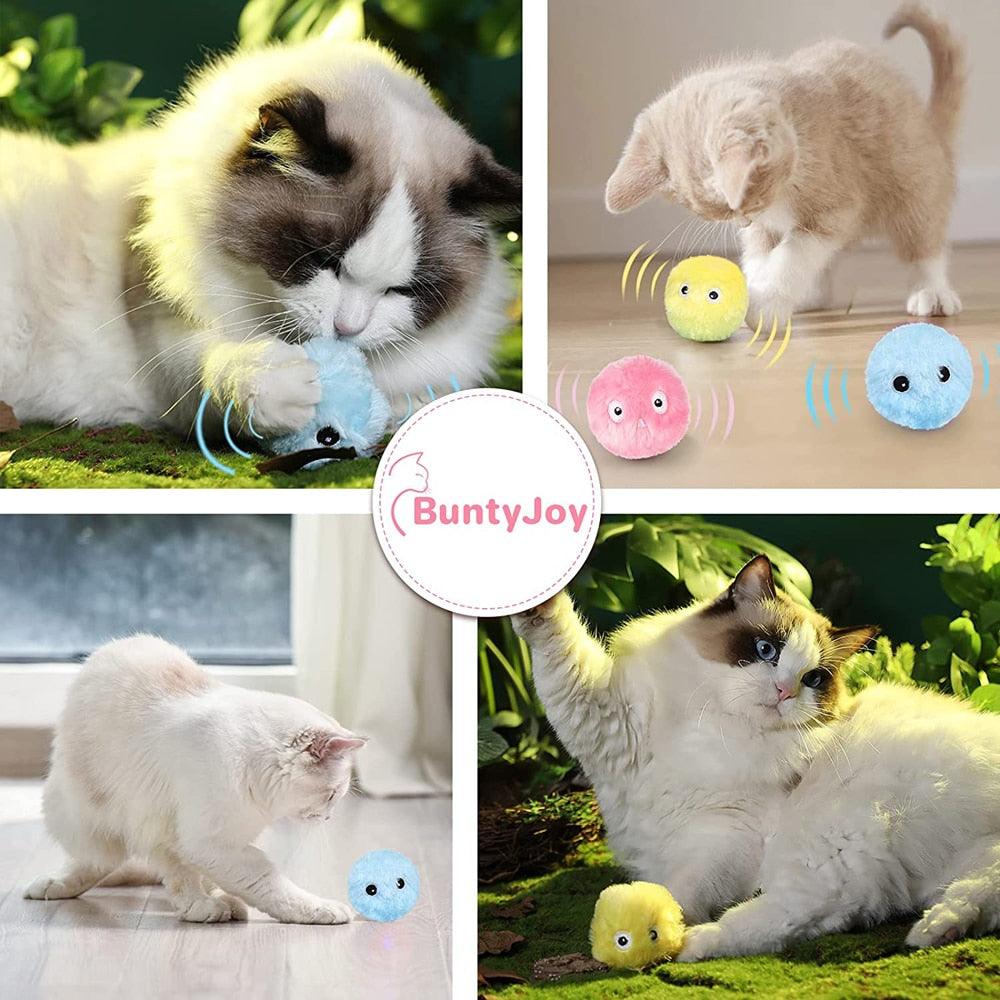 Plush Cat Ball Toys, Interactive