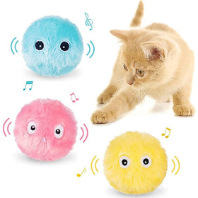 Plush Cat Ball Toys, Interactive