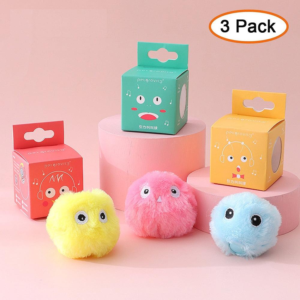 Plush Cat Ball Toys, Interactive