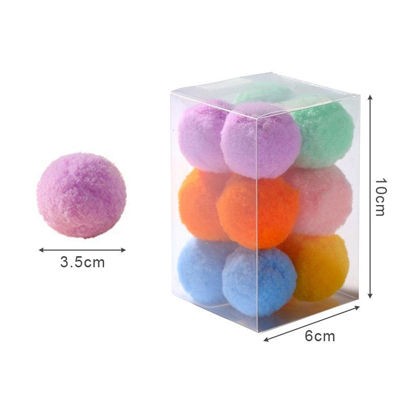 12PC Stretch Plush Ball Toys for Cats