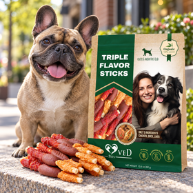 Rawhide Treats for Dogs Duck & Chicken Grain-Free Chews Dental Support