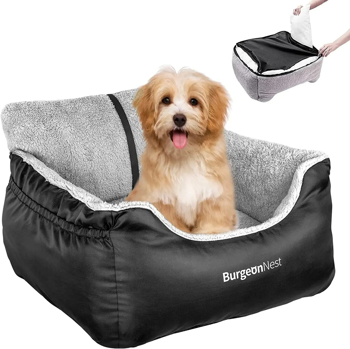 Washable Pet Car Seat Booster for Small Dogs & Cats