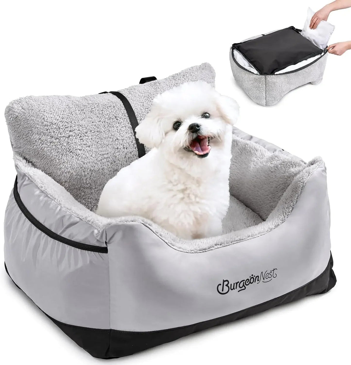 Washable Pet Car Seat Booster for Small Dogs & Cats
