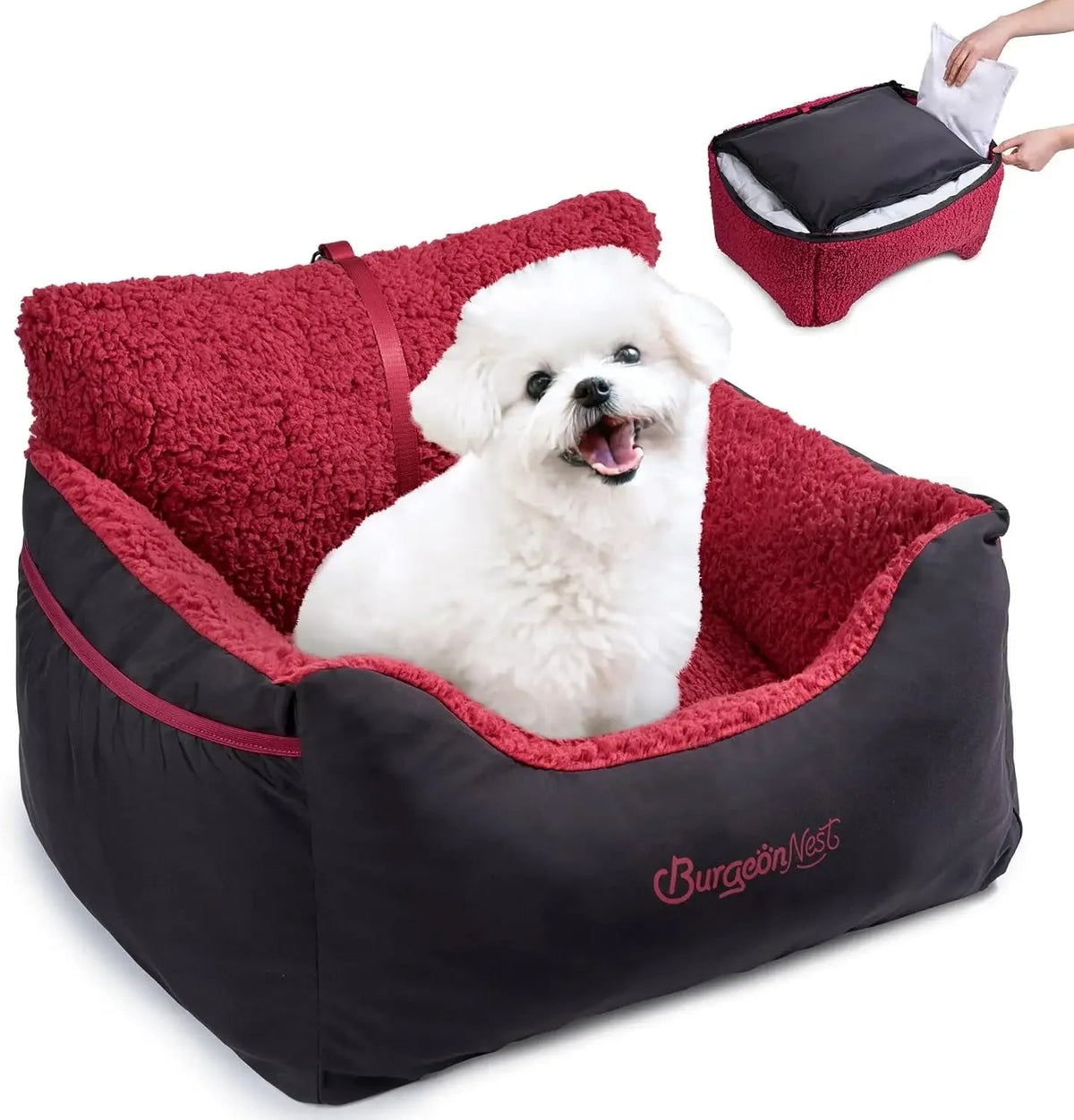 Washable Pet Car Seat Booster for Small Dogs & Cats