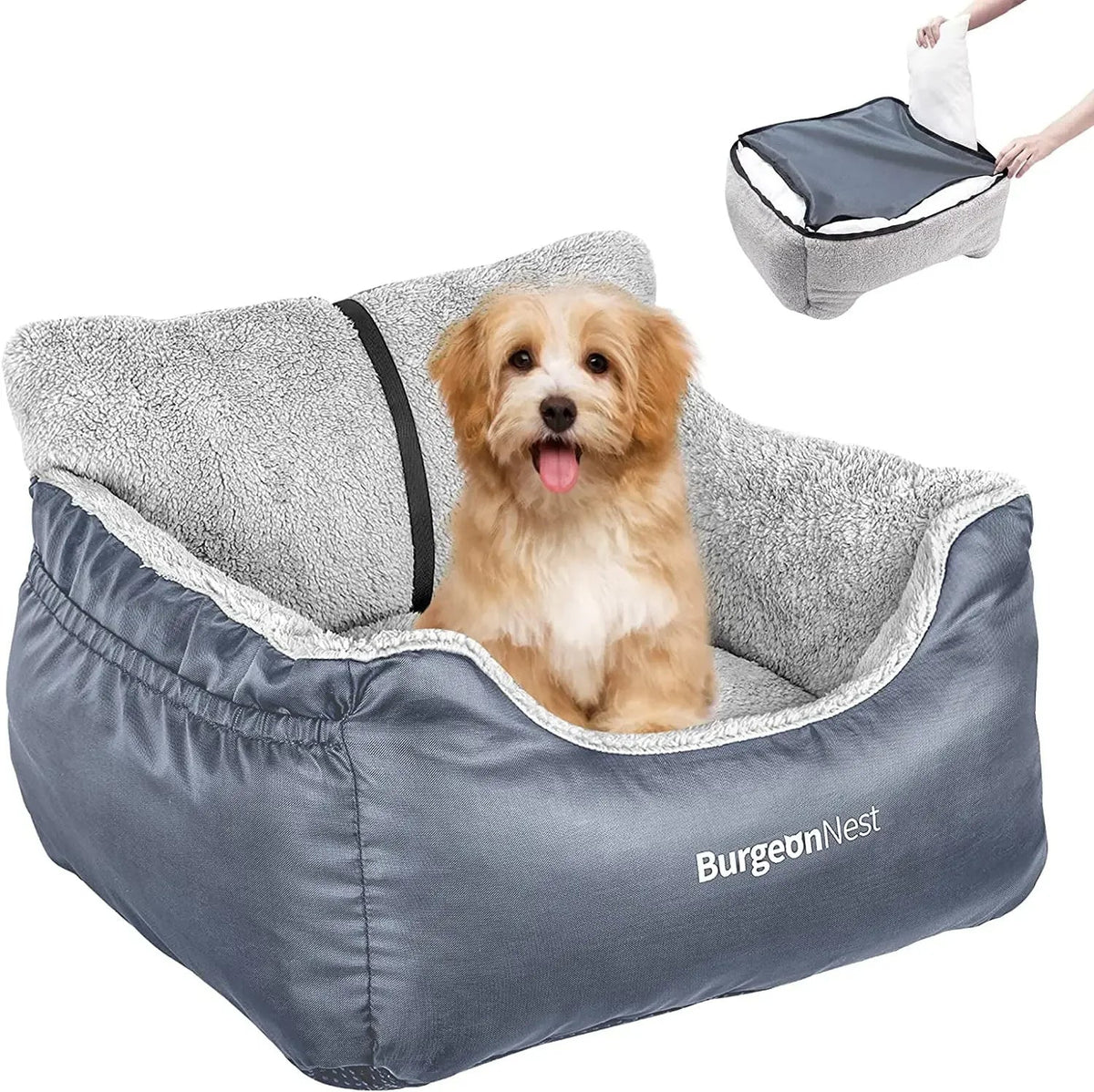 Washable Pet Car Seat Booster for Small Dogs & Cats