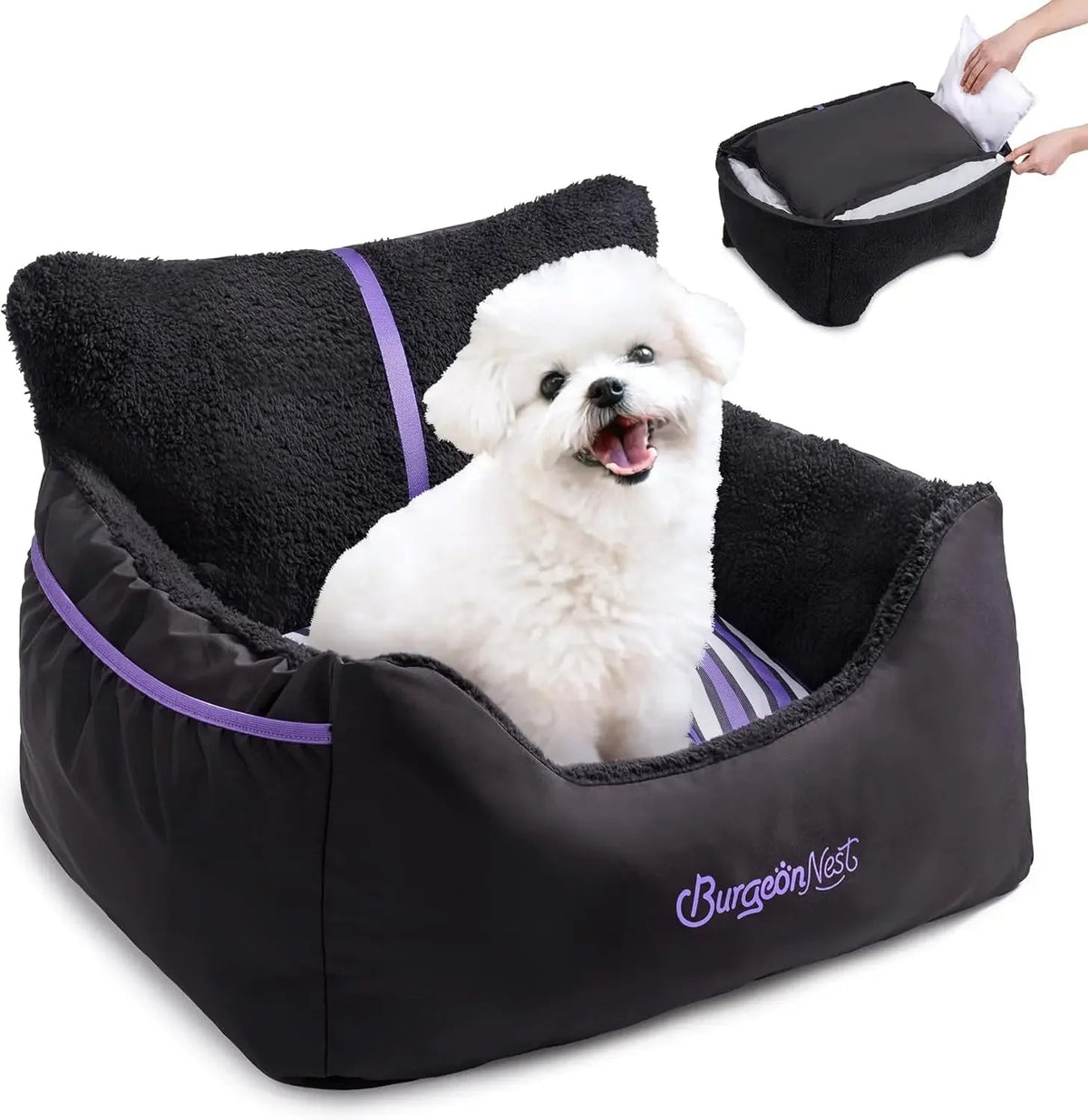 Washable Pet Car Seat Booster for Small Dogs & Cats