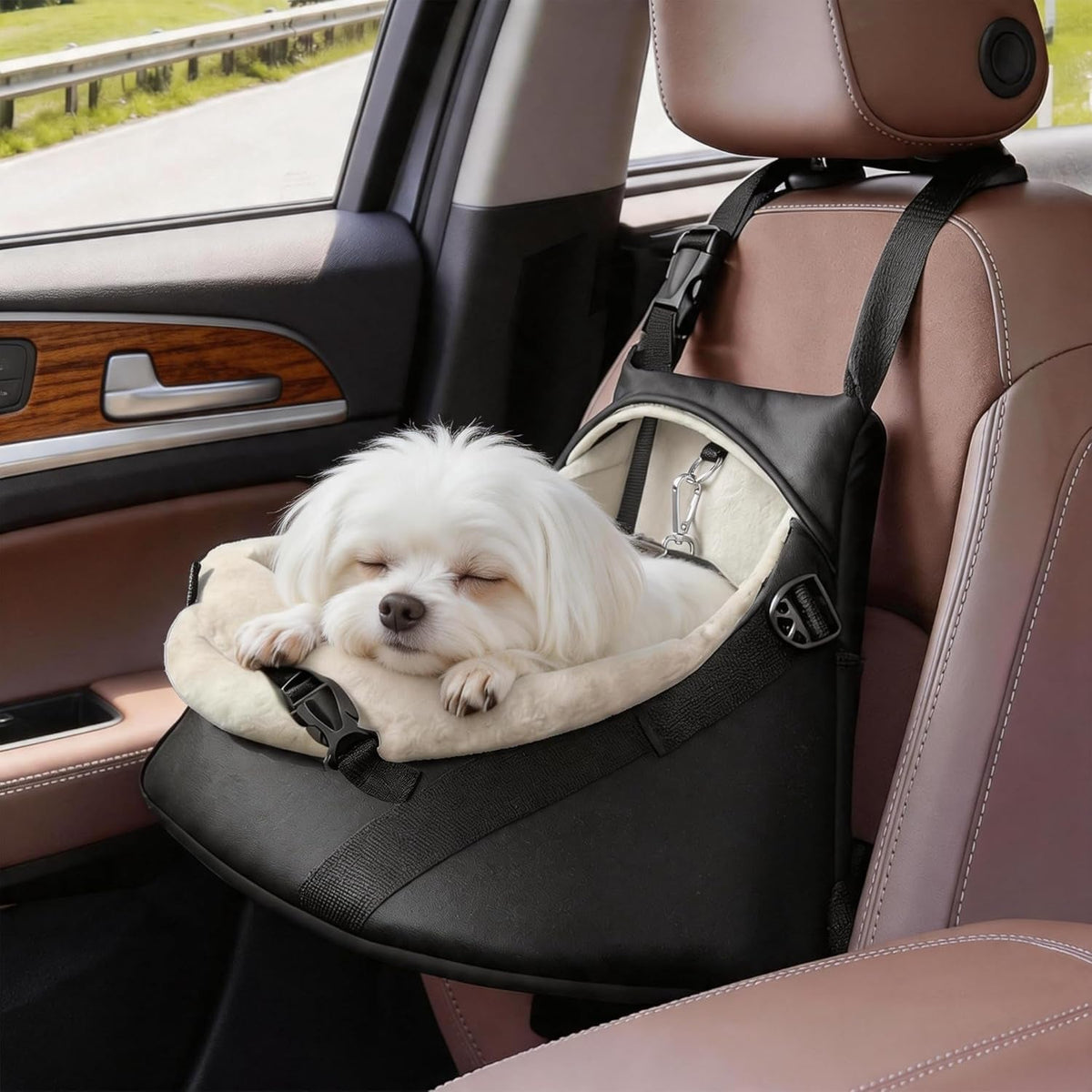 Small Pet Car Seat Booster Travel Seat up to 7lbs