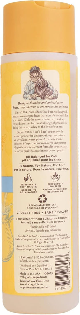 Tearless Kitten Shampoo with Buttermilk and Honey, 99% Natural Origin Gentle Cat Shampoo for Sensitive and Itchy Skin, Ph Balanced and Fragrance-Free, 10 Fl Oz