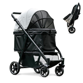Stroller Foldable Removable Carrier 33lb Black