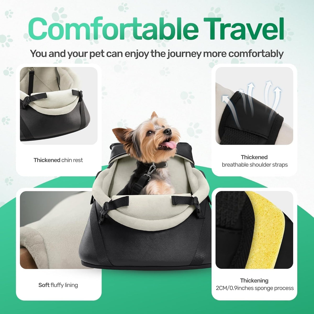 Small Pet Car Seat Booster Travel Seat up to 7lbs