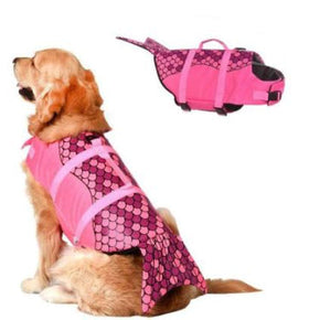 Mermaid Shark Adjustable Dog Life Jacket Vest