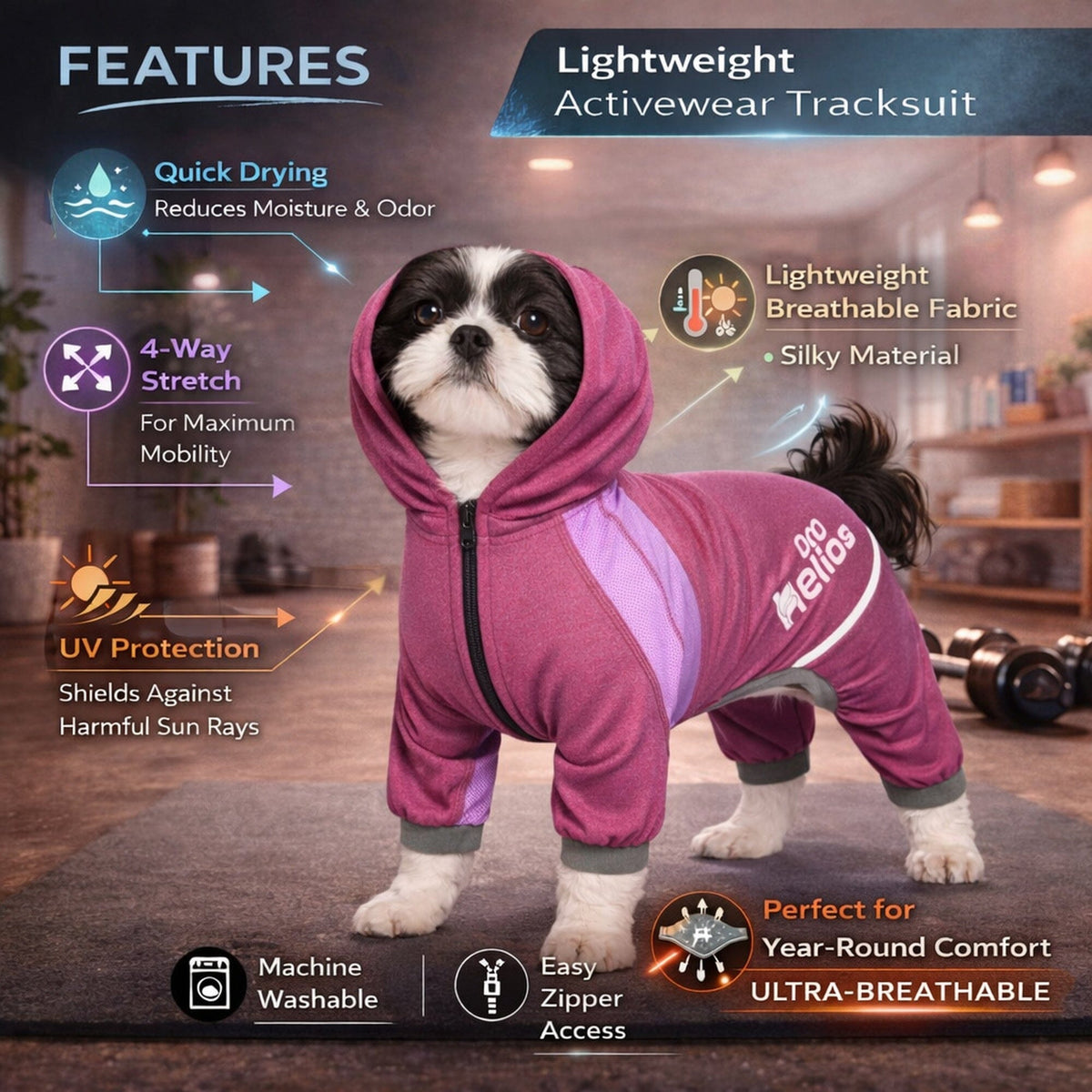 Lightweight Stretch Tracksuit Hoodie