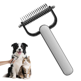Double-Sided Dematting Comb For Dogs & Cats