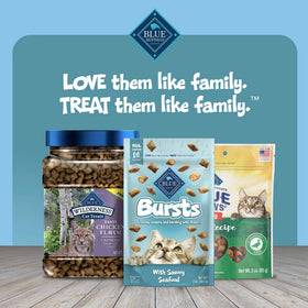 Bursts Crunchy & Creamy Cat Treats, Great for Training, Savory Seafood, 2-Oz. Bag