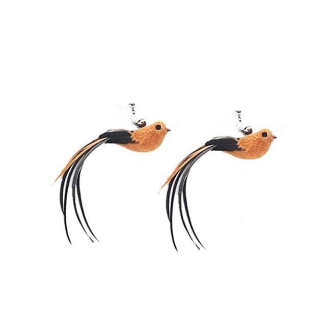 Feather Bird with Bell Toy