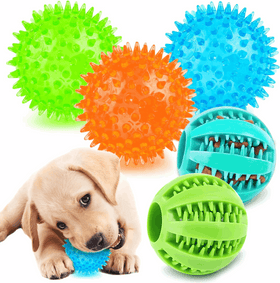 Squeaky Interactive Dog Balls for Puppy Teething