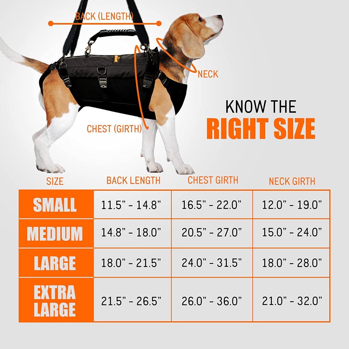 5-in-1 Sturdy Dog Lift Harness Full Body Support