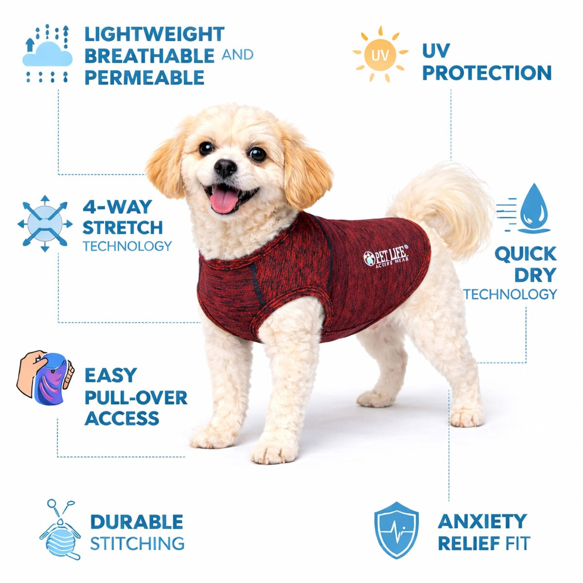 Stretch Yoga Fitness Dog T-Shirt Tank Top