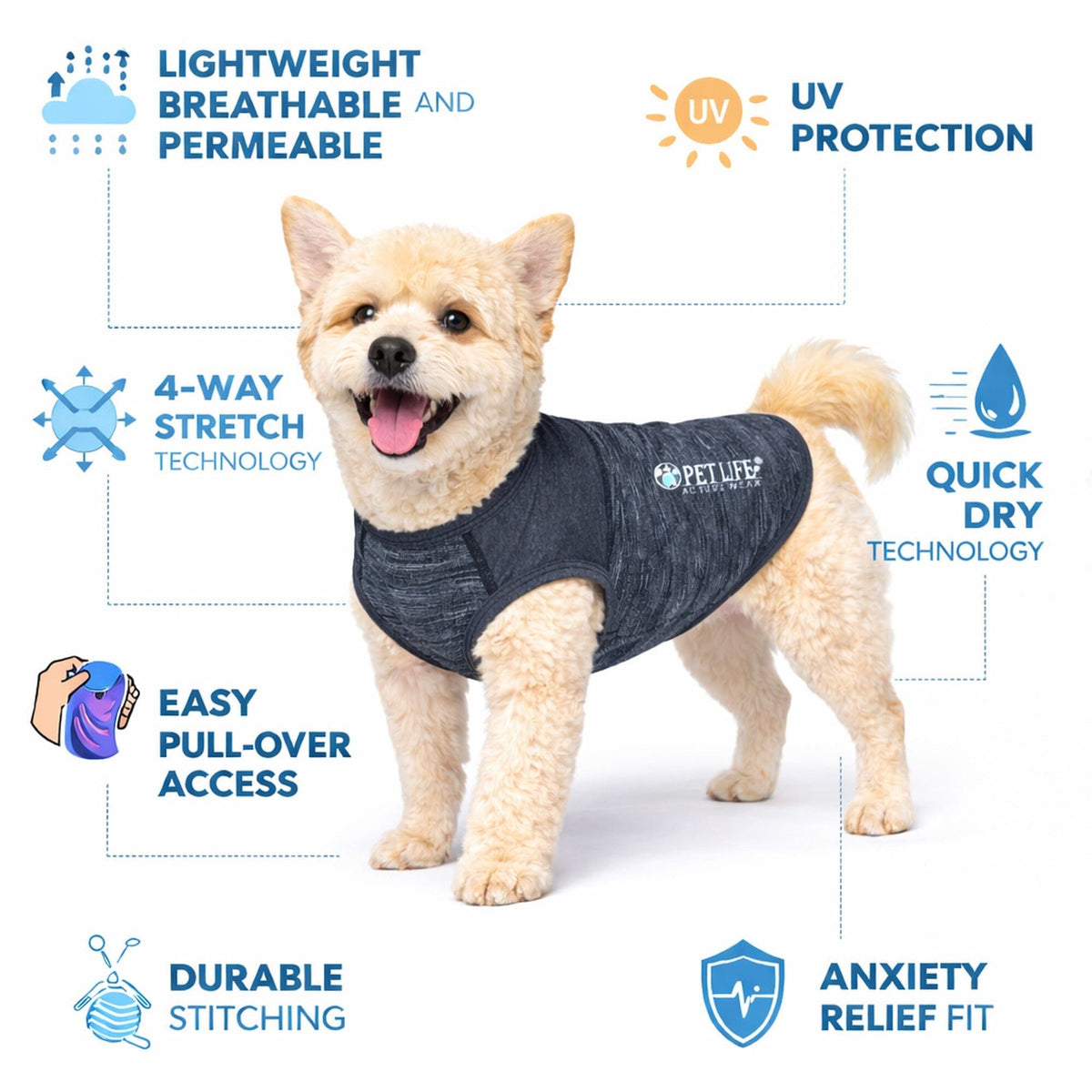 Stretch Yoga Fitness Dog T-Shirt Tank Top