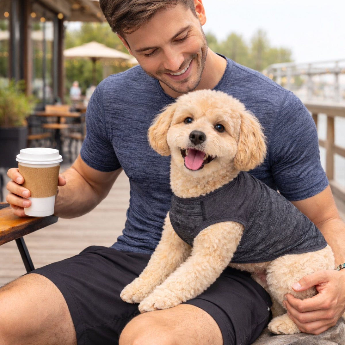 Stretch Yoga Fitness Dog T-Shirt Tank Top