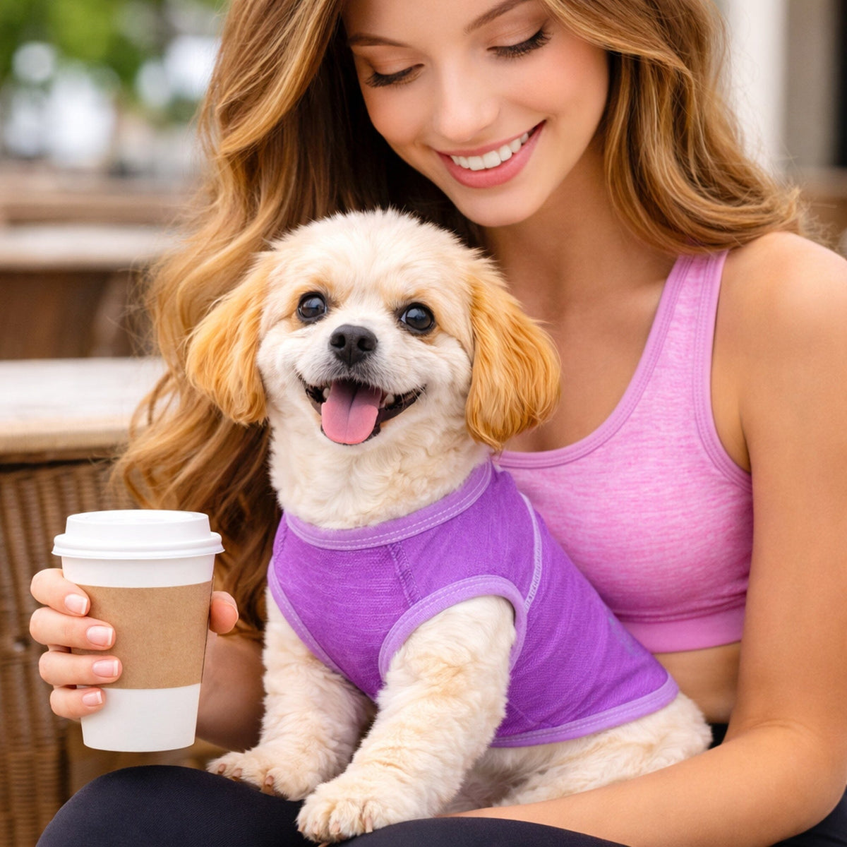 Stretch Yoga Fitness Dog T-Shirt Tank Top