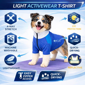 4-Way-Stretch Yoga Fitness Long-Sleeve Dog T-Shirt