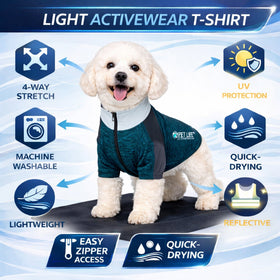 4-Way-Stretch Yoga Fitness Long-Sleeve Dog T-Shirt