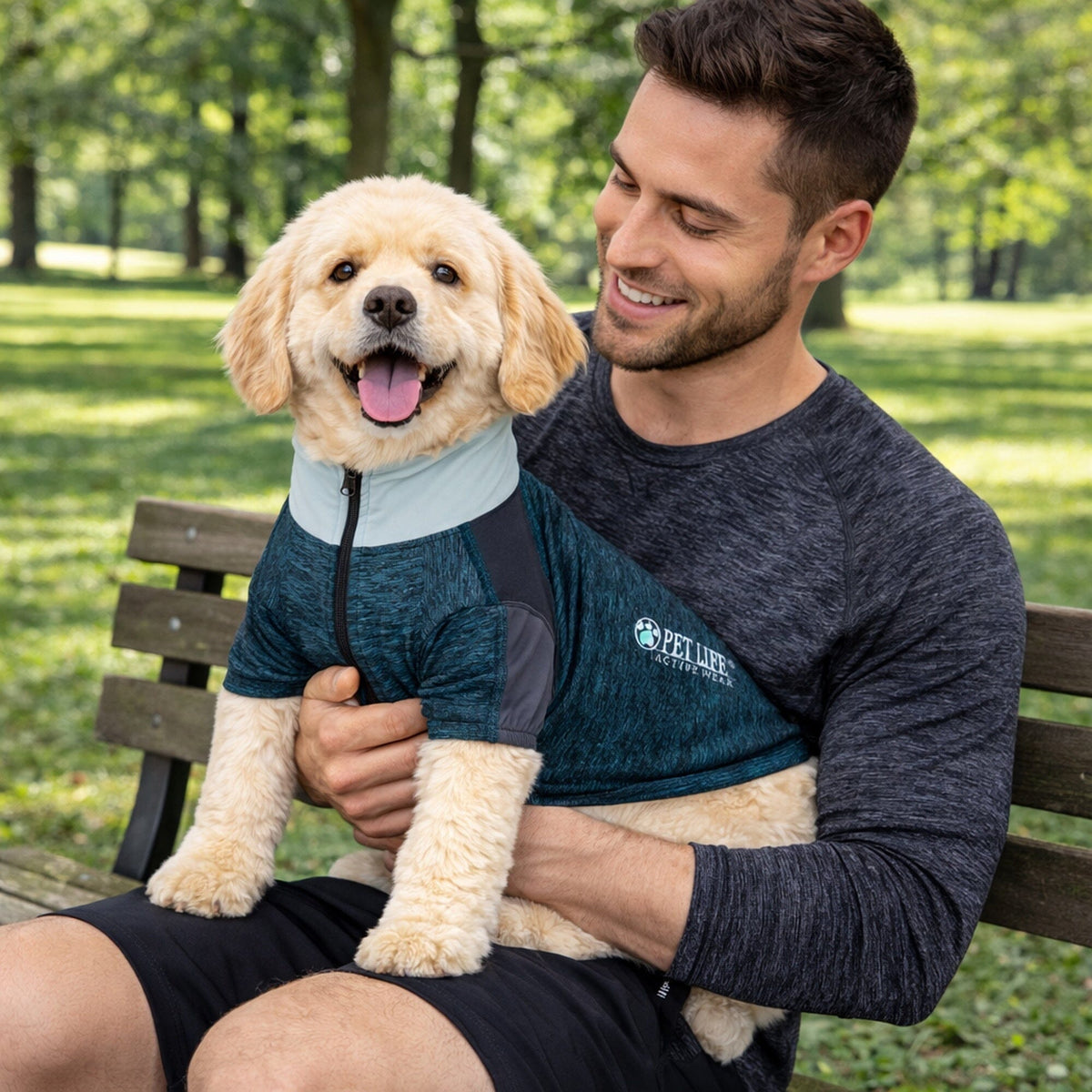 4-Way-Stretch Yoga Fitness Long-Sleeve Dog T-Shirt