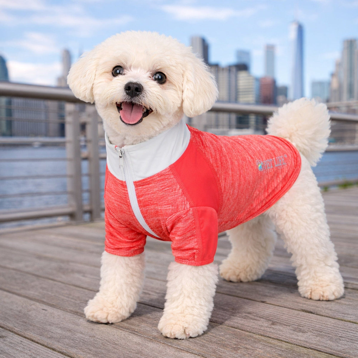4-Way-Stretch Yoga Fitness Long-Sleeve Dog T-Shirt