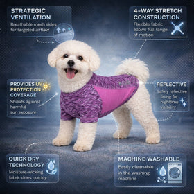 Heathered Ultra-Stretch Yoga Fitness Dog T-Shirt