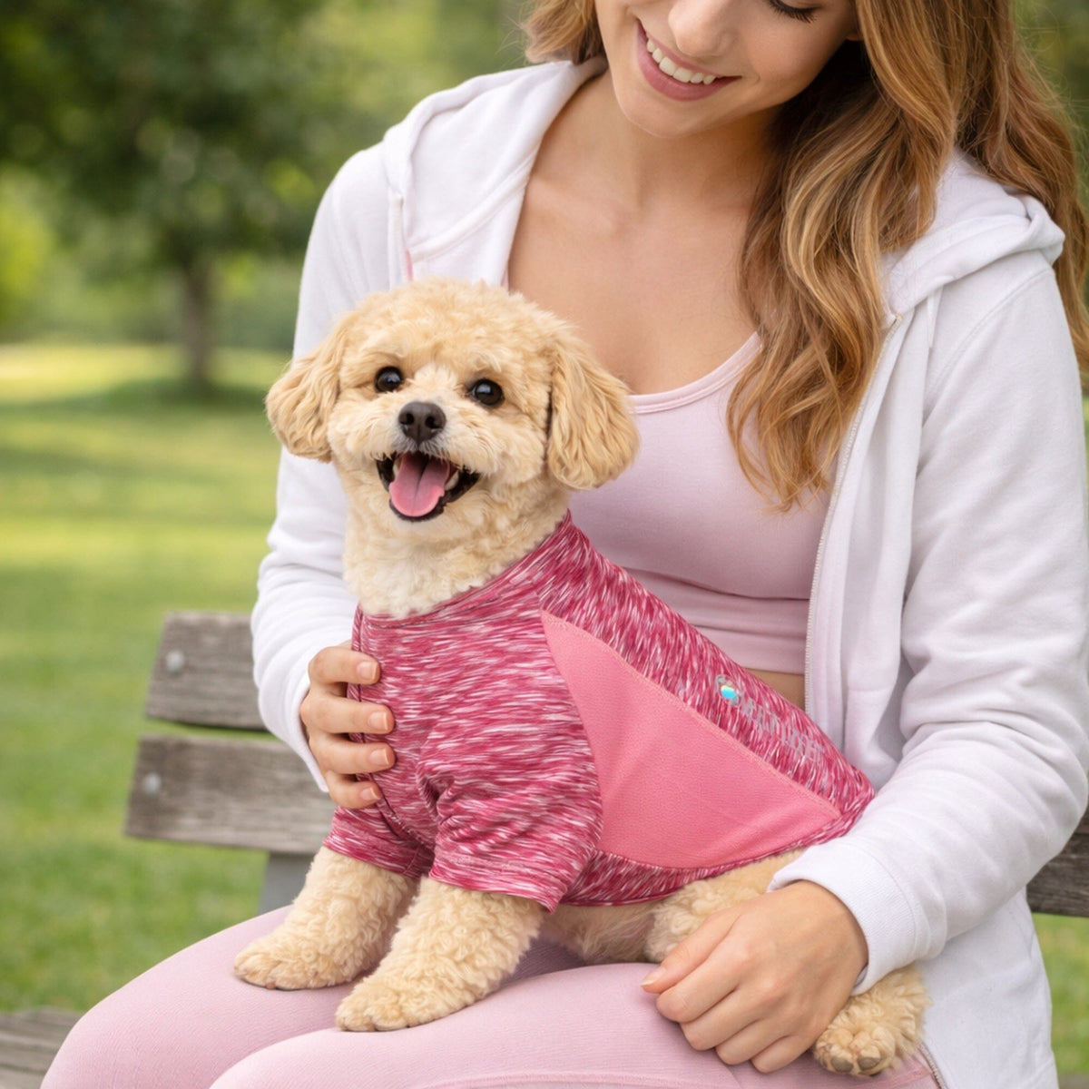 Heathered Ultra-Stretch Yoga Fitness Dog T-Shirt