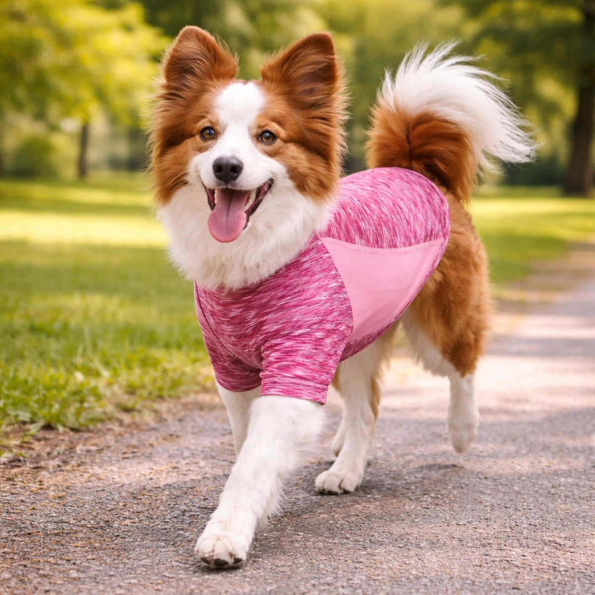 Heathered Ultra-Stretch Yoga Fitness Dog T-Shirt