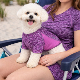Heathered Ultra-Stretch Yoga Fitness Dog T-Shirt