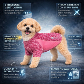 Heathered Ultra-Stretch Yoga Fitness Dog T-Shirt