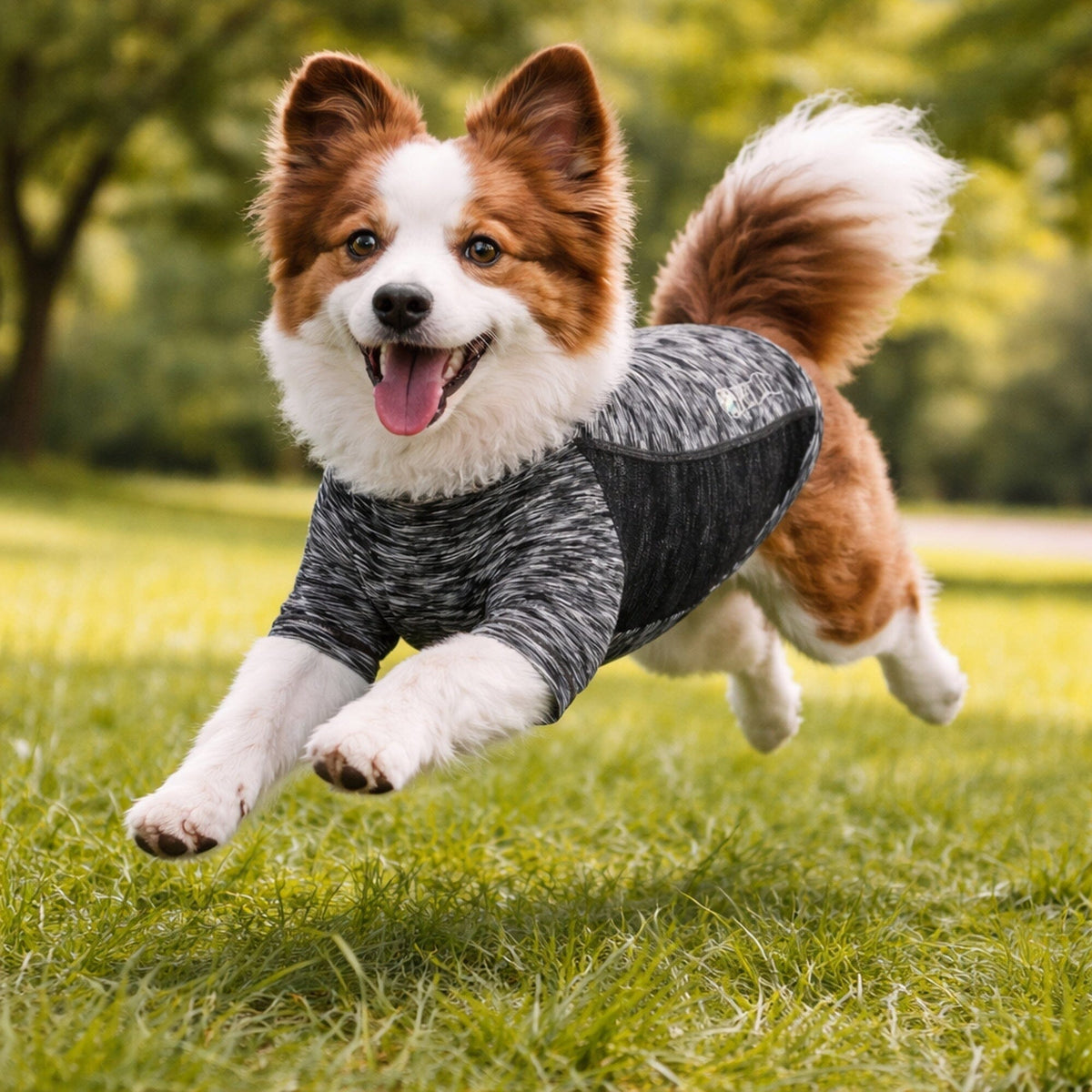 Heathered Ultra-Stretch Yoga Fitness Dog T-Shirt