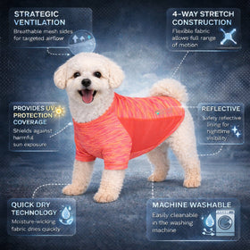 Heathered Ultra-Stretch Yoga Fitness Dog T-Shirt
