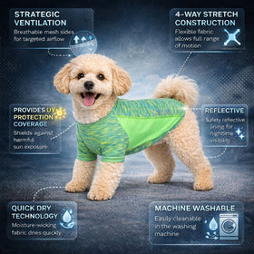 Heathered Ultra-Stretch Yoga Fitness Dog T-Shirt