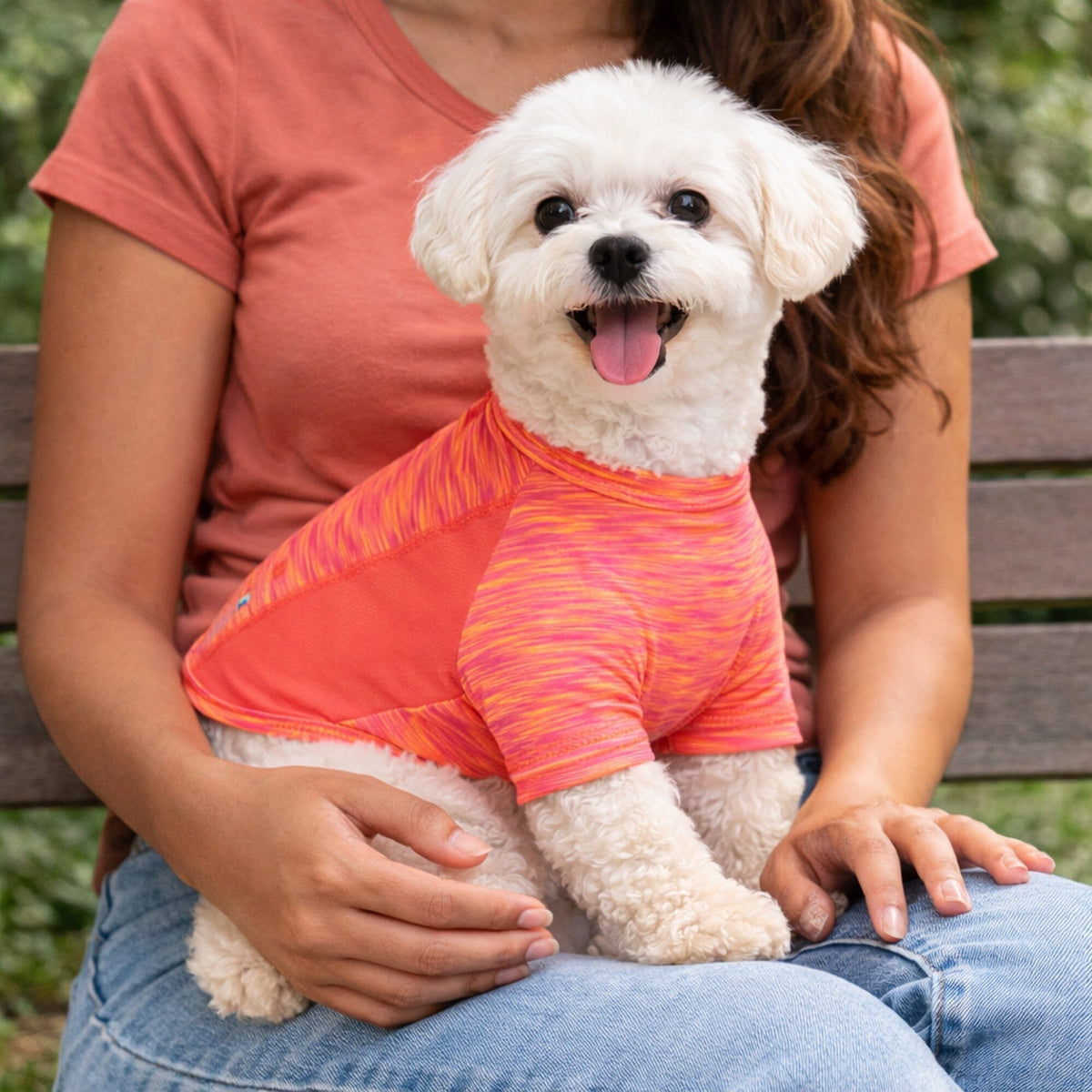 Heathered Ultra-Stretch Yoga Fitness Dog T-Shirt