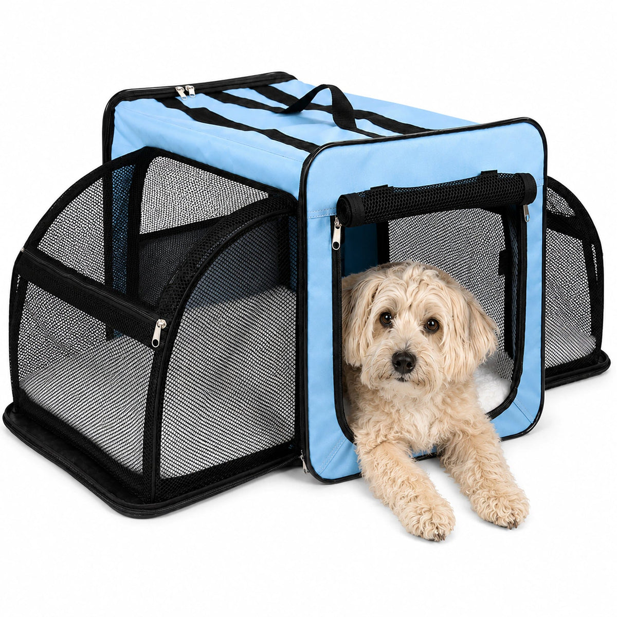 Pet Life ® 'Capacious' Dual-Sided Expandable Collapsible Pet Carrier