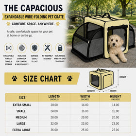 Pet Life ® 'Capacious' Dual-Sided Expandable Collapsible Pet Carrier