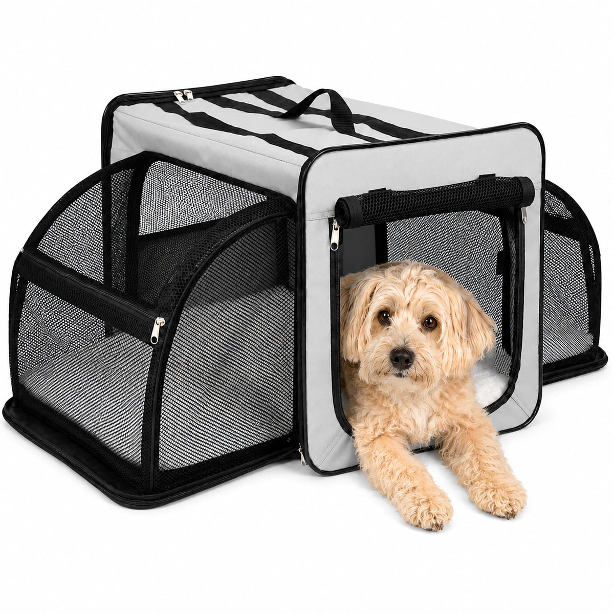Pet Life ® 'Capacious' Dual-Sided Expandable Collapsible Pet Carrier